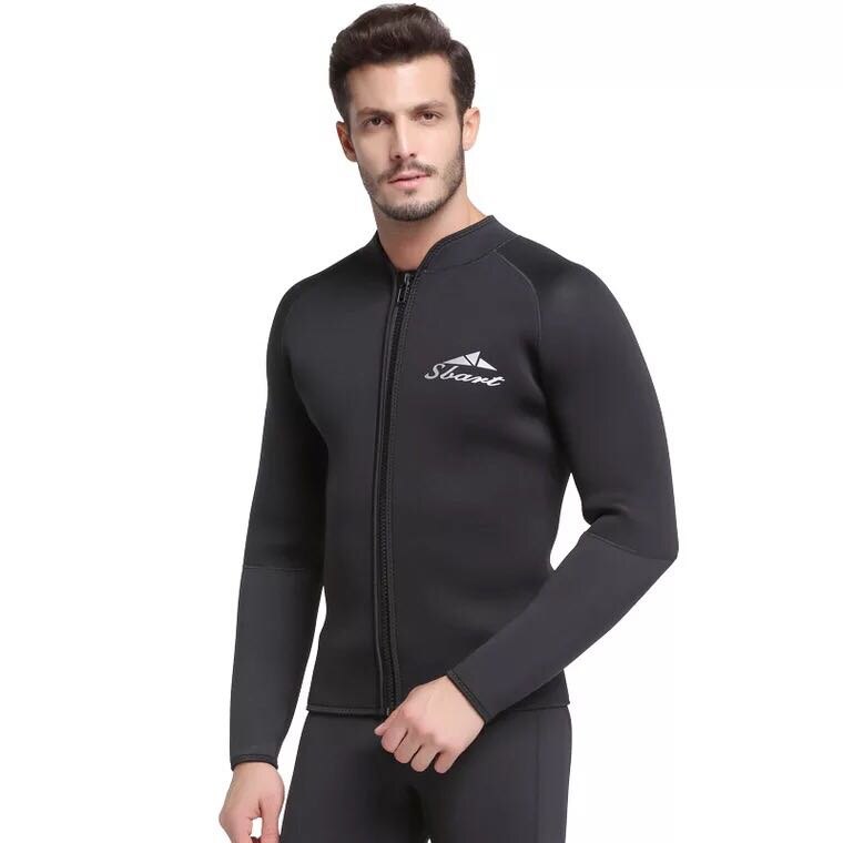 5 Mm Neopreen Wetsuit Jas Rits Lange Mouwen Wetsui... Grandado