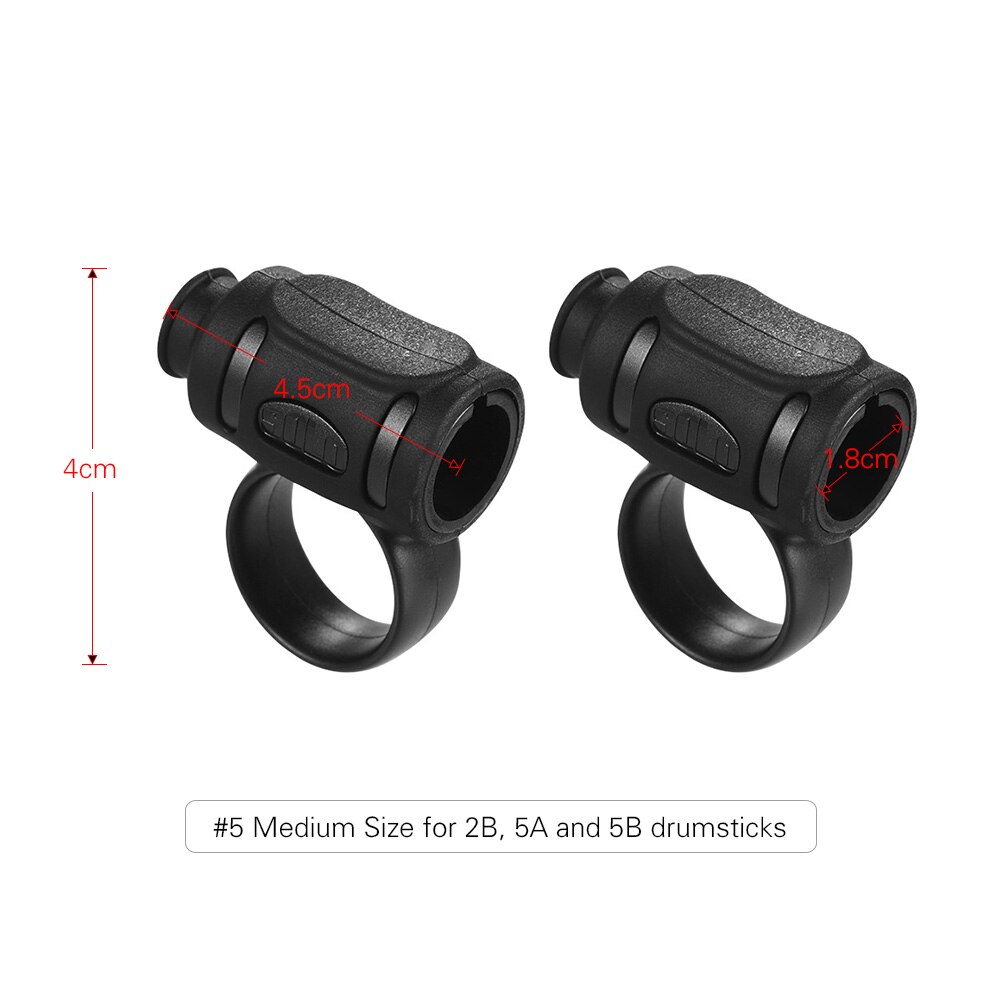 2pcs Drum Stick Control Clip ABS + Silicone Material Drumsticks Accessories for Drummer Beginner Musical Accessories: Black M