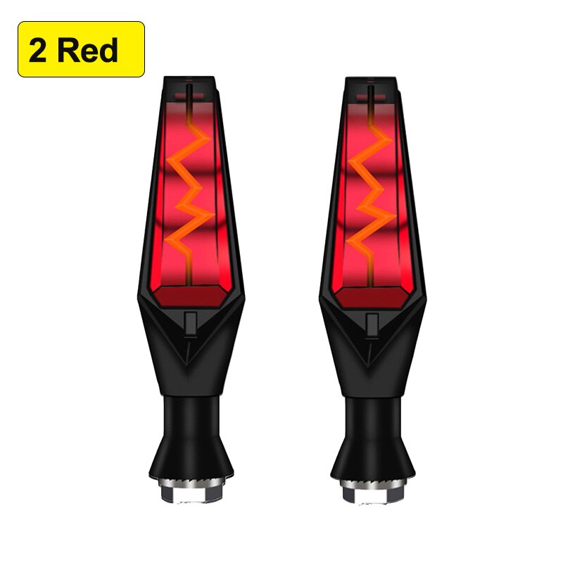 Led Richtingaanwijzer Voor Motorcycle Amber Richtingaanwijzers Gebouwd Flasher Relais Knipperende Led Indicatoren Lamp Dubbelzijdig Blinker: 2pcs red