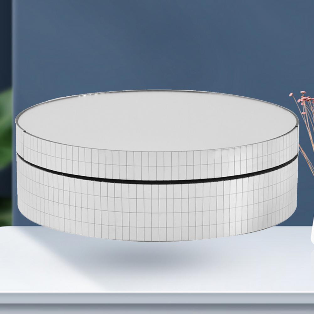 Easy Operation Sturdy Large Bearing Capacity 12cm Mirror Electric Turntable Rotating Display Stand for Photography
