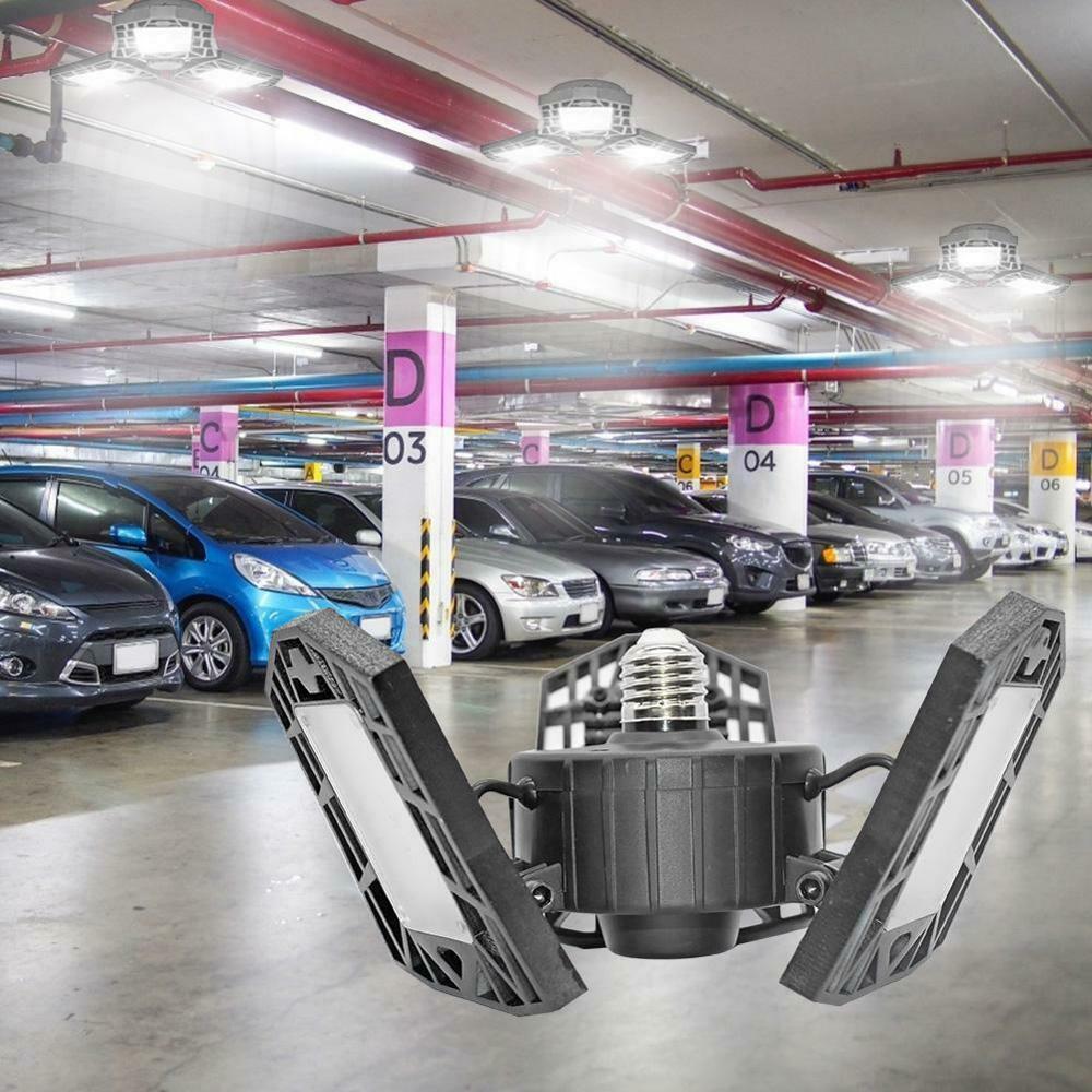 6500K 60W E26 E27 Opvouwbare Vervormbare Garage Noodverlichting Workshop Plafond Ventilator Lamp 144LED