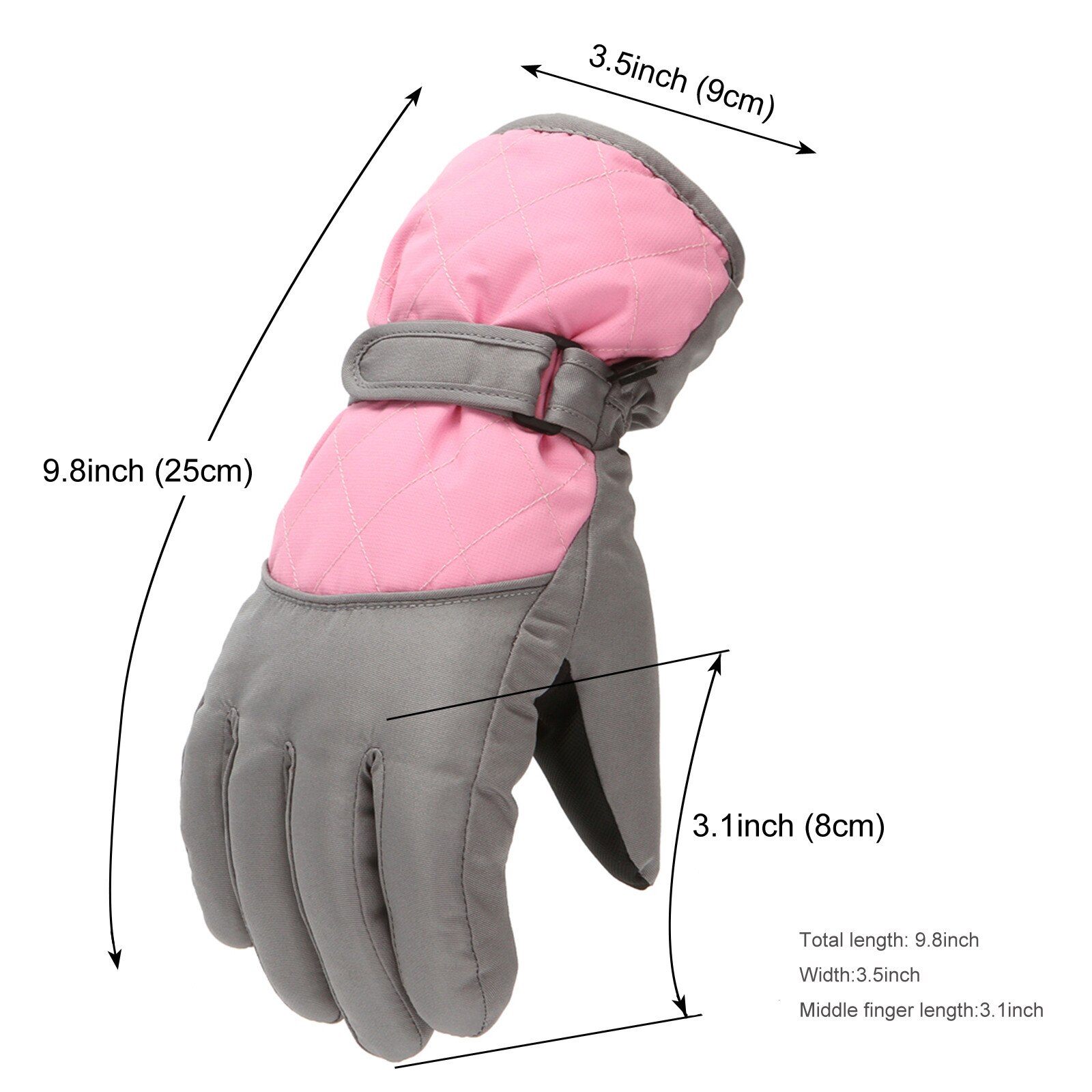 Waterdichte Kinderen Kids Ski Handschoenen Zwart Winter Warm Volledige Vinger Blauw Jongens Meisjes Sneeuw Snowboard Handschoenen Waterdichte Wanten D6