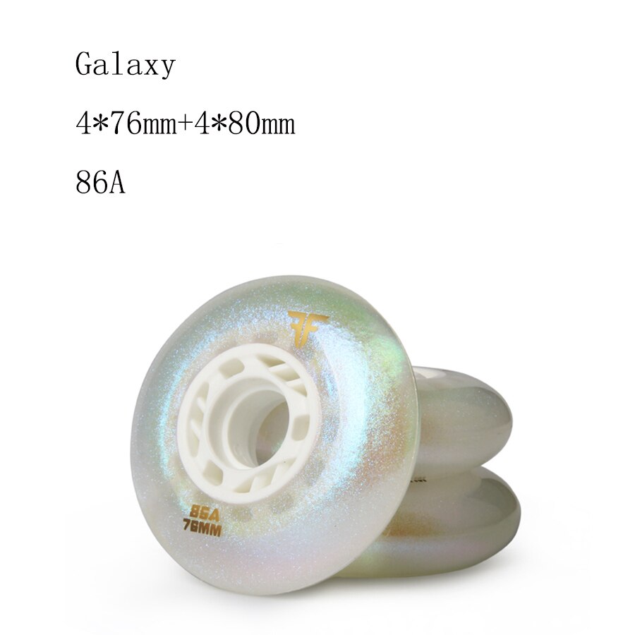 Starry sky&galaxy inlines hjul resistenta 86a slalom glidande 72 76 80mm rullskridsko däck för seba powerslide patines: Galaxy 4-76mm 4-80mm