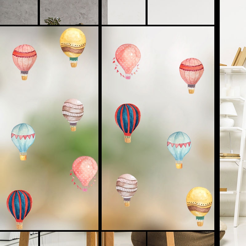 Farverige luftballon vægklistermærker til festdekoration børneværelse stue soveværelse kunst klistermærker vægmærkat pvc