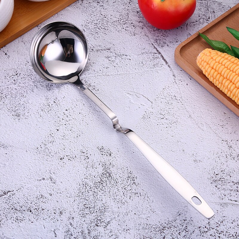 Cuillère à soupe suspendue | Ustensiles de cuisine, ustensiles de cuisine, ustensiles de cuisine, ustensiles de cuisine, cuisine à Long manche en acier inoxydable, pliage de la bouillie, outil de cuisine, passoire à filtre: Soup Spoon