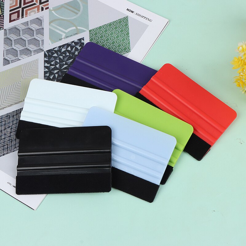 Film plastique souple pour carrosserie de voiture 10x7cm, outil de différentes couleurs, grattoir carré pour papier peint publicitaire, outils de teinte de fenêtre