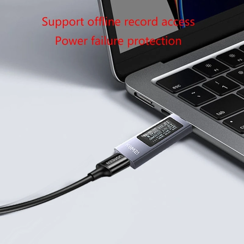 KOWSI USB C Meter Current Tester USB Checker USB Charging Detector USB C Voltmeter Ammeter Detector