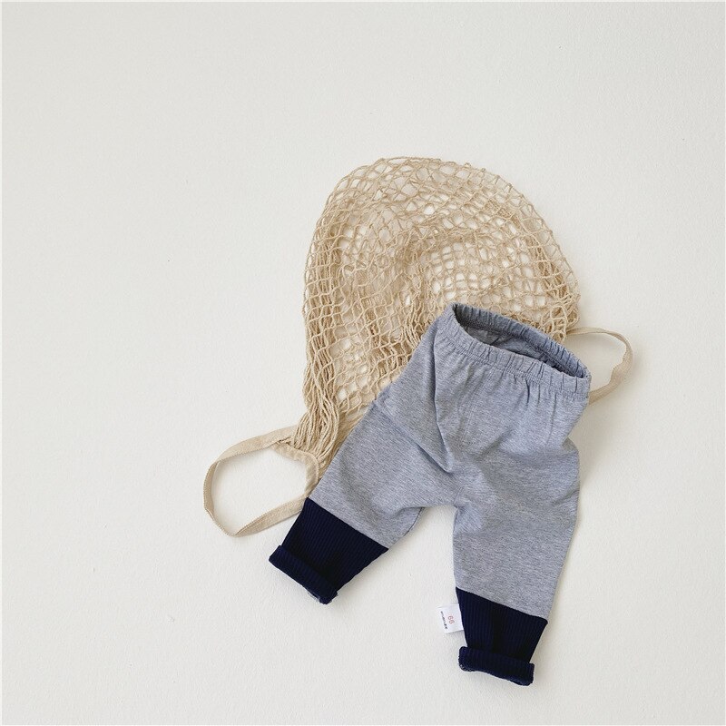 Babyjongens stiksels broek peutermeisjes gepatchte leggings broek herfstbroeken voor kinderen: 3572 grijs / 24m