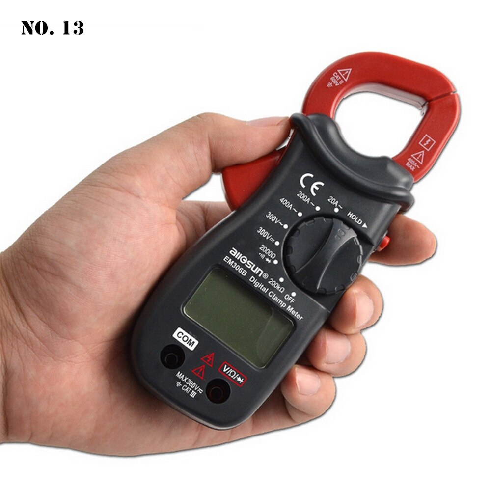 Mini Digital Clamp Multimeter Voltmeter with Buzzer Electronic Tester AC/DC Voltage Current Resistance Continuity Tester Meters