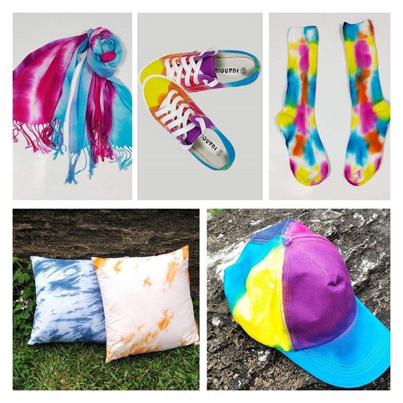 Tie Dye DIY Kit,5 Colors Shirt Tie Dye Kit for Kids,Adults Non-Toxic Vibrant Tie Dye Supplies with Rubber Bands
