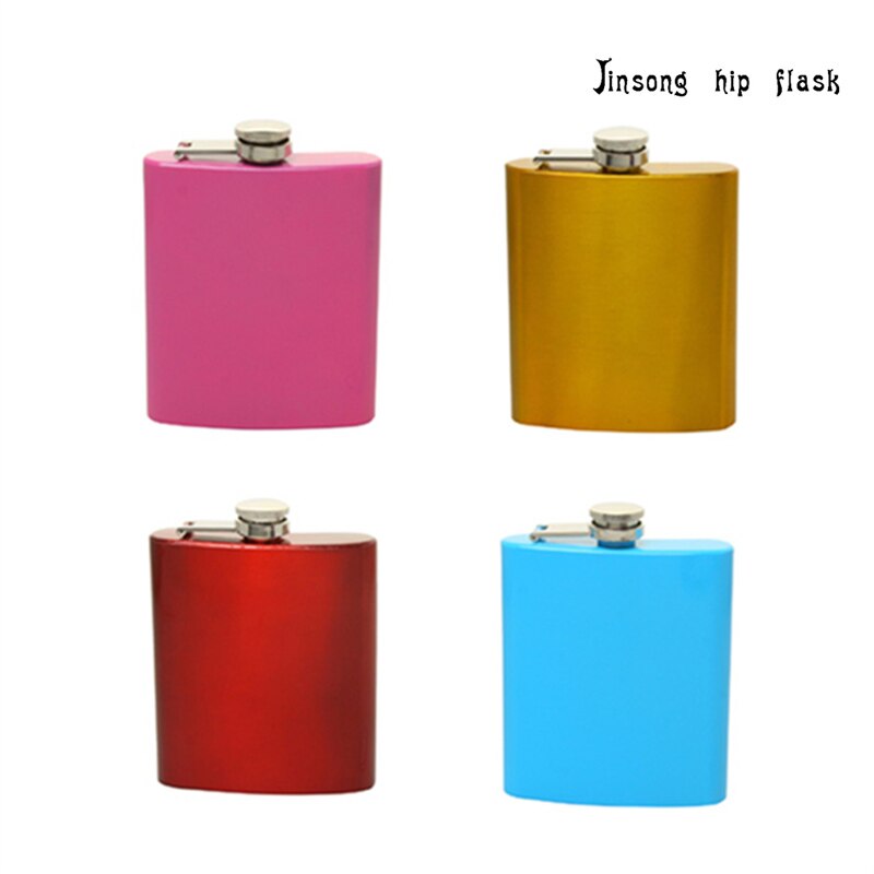 1 PC 227 ML (8 OZ) fabriek prijs zwart rvs heupfles draagbare outdoor 8 OZ rvs heupfles