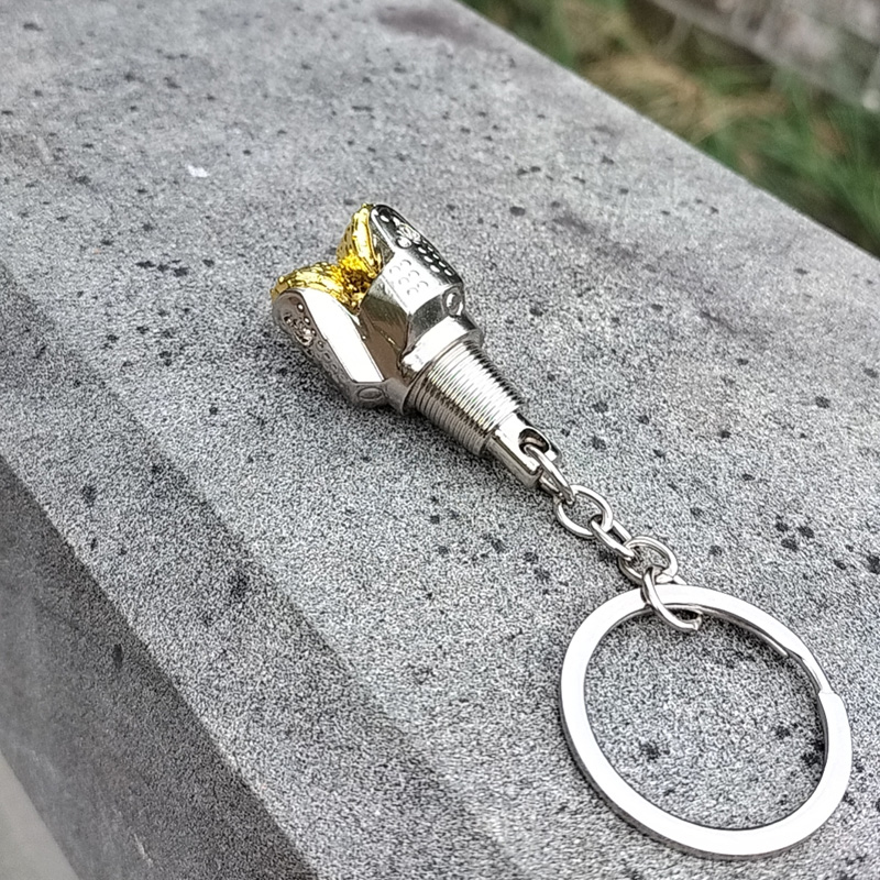 Oilfield Gear Boren Stijl Sleutelhanger Ring Houder Creatieve Metalen Auto Hanger Sleutelhanger Olie Werknemer Souvenir Sieraden