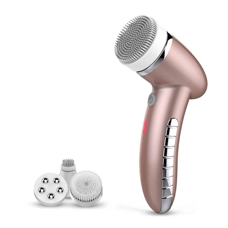 Electric Massage 4-in-1 Handhold Exfoliating Face Beauty Device Vibration Clean M2EE: A