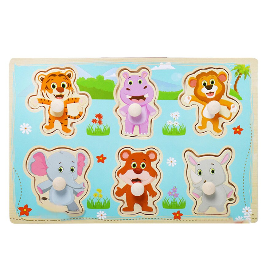 Kids Toys Children's Puzzle Grasp Board Puzzle Birthday Plaything Boy Girl Developmental Educational All Kinds Pattern Toy