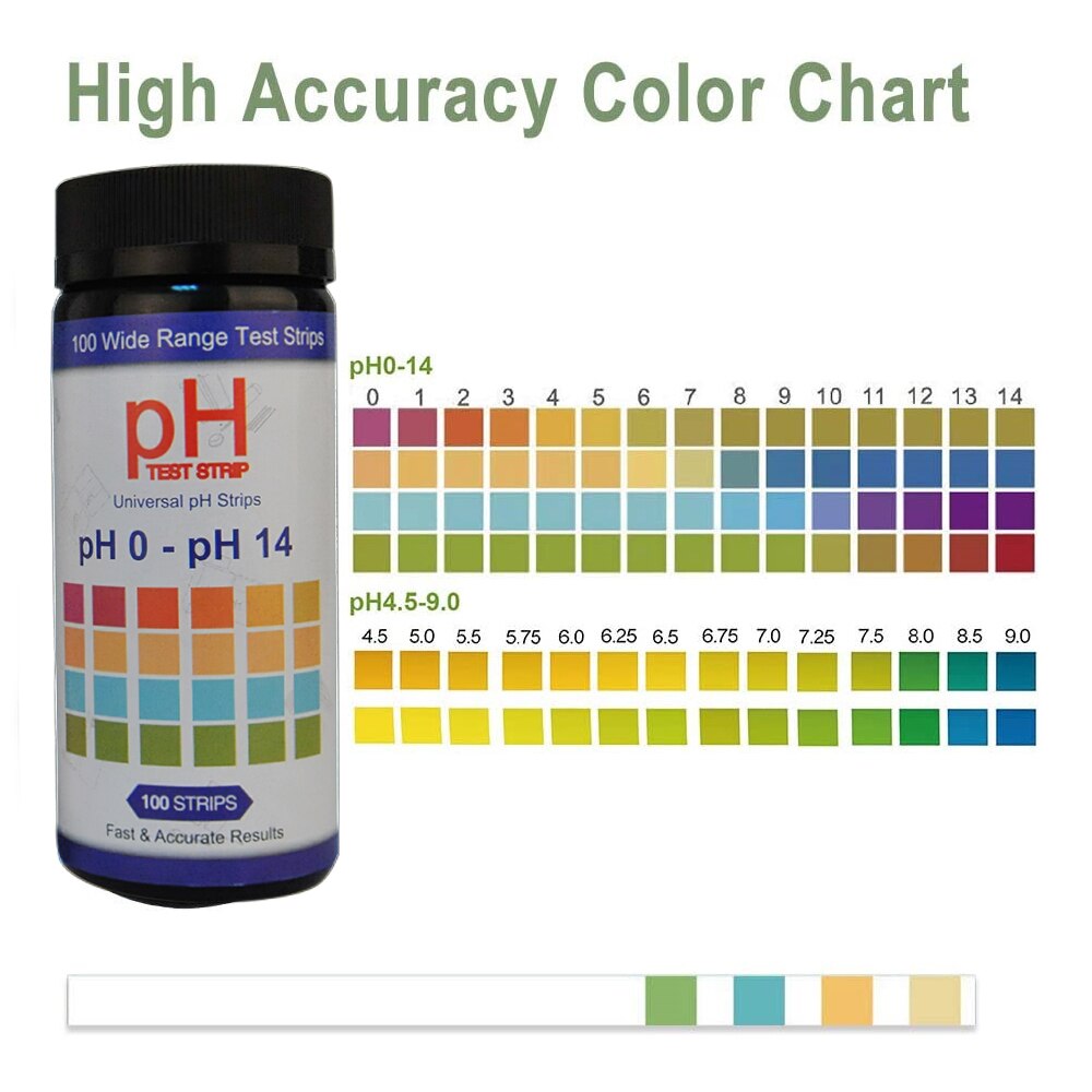 100 pçs kit de teste profissional do solo do teste do ph do solo tiras de teste do solo tiras de ph para jardim gramado plantas agrícolas