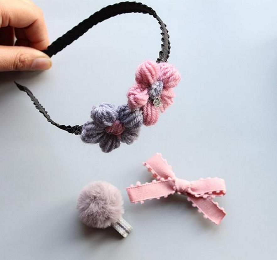 Tecknad kanin hårband blomma rosett hårnål barn hårband huvudbonader elastiska hår slipsar gummiband flickor håraccessoarer  tz10