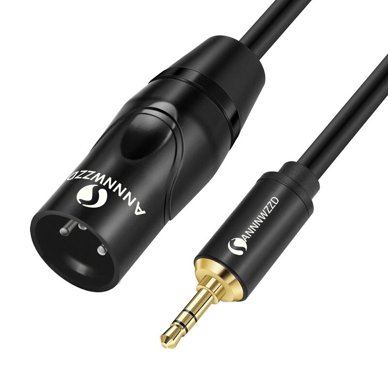 3.5mm Jack to XLR Cable TRS Stereo Male to XLR Male Balanced Interconnect Audio Cable for Microphones Sound Consoles Amplifier: 5m