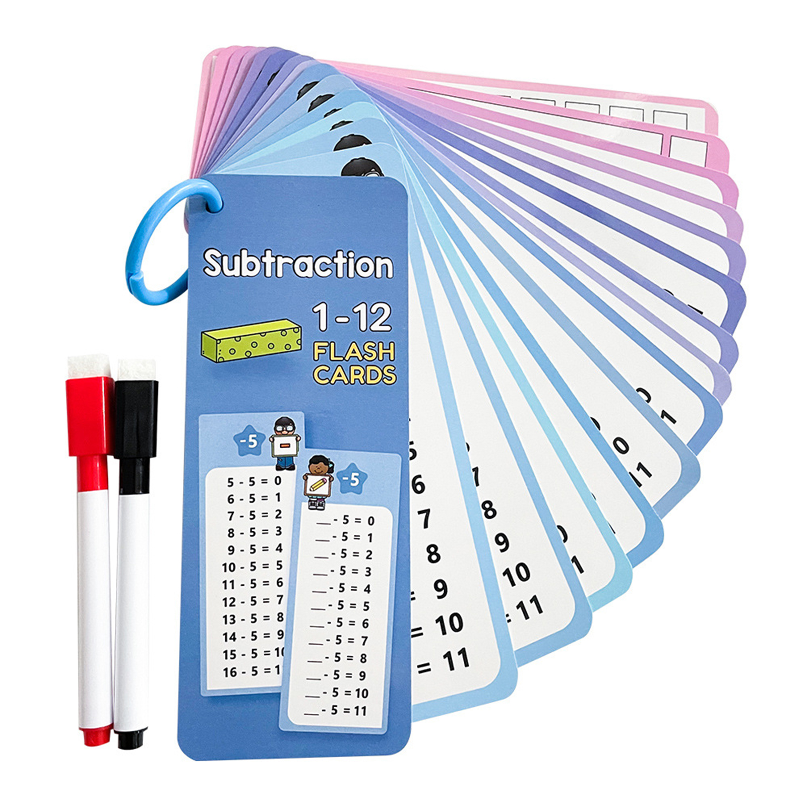 0-12 Multiplication Charts, Times Table Cards, Self Check Math Learning Tool, Practice Quick Calculation Mathematics Flashcard: green