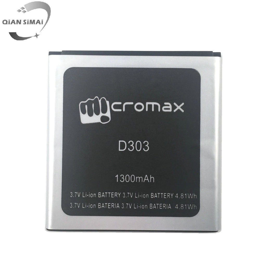 D303 1300Mah Li-Ion Batterij Voor Micromax D303 Mobiele Telefoon + Tracking Code