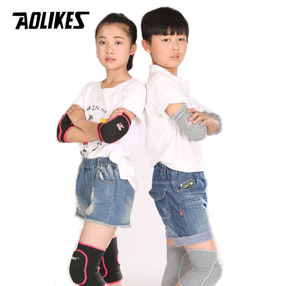 AOLIKES – coudières respirantes pour enfants, 1 paire de coudières de sport, Support pour le patinage à roulettes en plein air, la danse, le Football