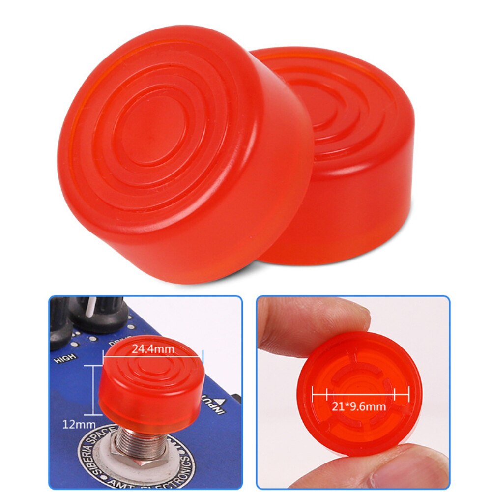 10 stuks elektrische gitaar effectpedaal mooer candy afdekkap voetschakelaar topper plastic bumpers voor gitaar effectpedaal accessoires