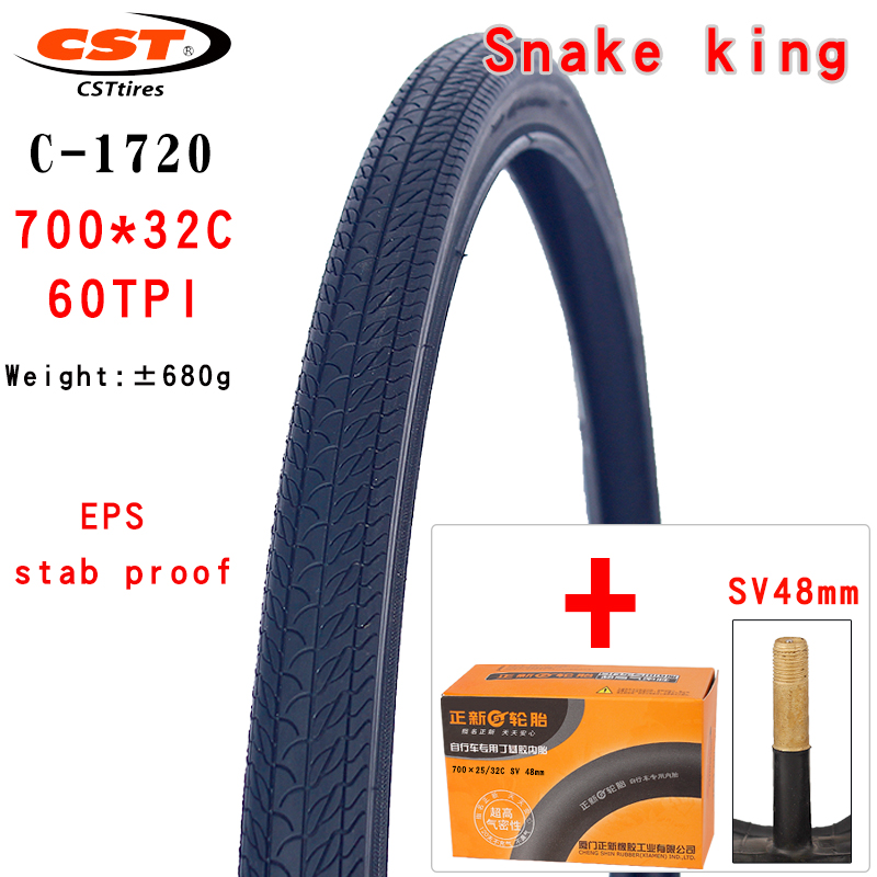 Pneu de bicicleta de estrada c1720 700c, pneu resistente à facas 32-622, 700x32c, 60tpi, estação vagão, ± 460g: 700X32C Tube SV48