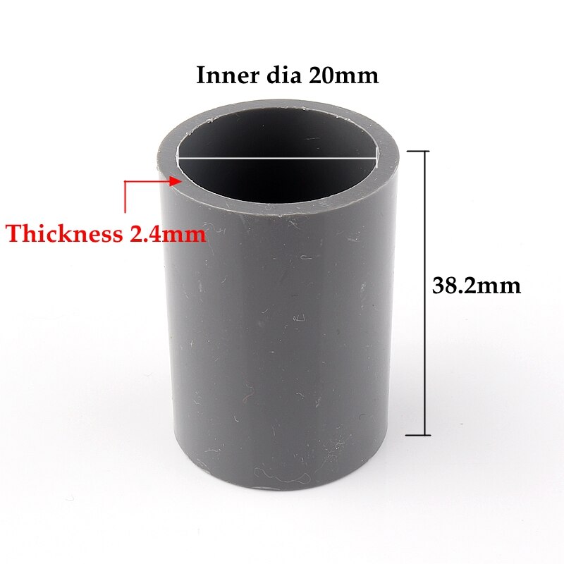 5~50pcs ID 20~50mm Mounting Hydroponics PVC Pipe Straight Equal Connector Plastic Pipe Straight Connector Plastic Joint Fittings: 50pcs / 20mm inner dia