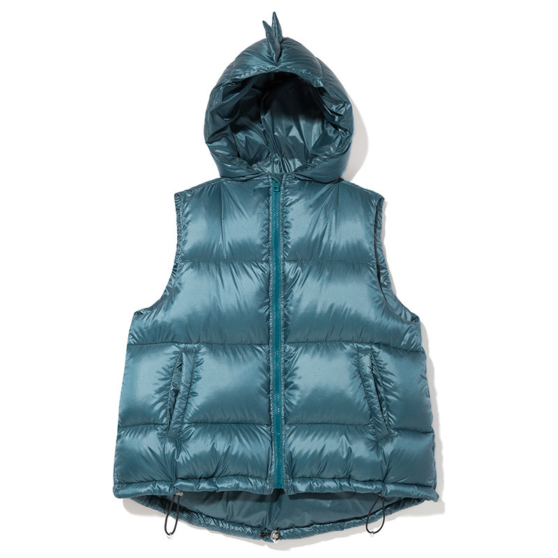 Kukukids Kids Winter Down Vest Dinosaur Stylish Keep Warm Top Boys Girls Brand Clothes Thicken Waistcoat: as  shown2 / 74-80