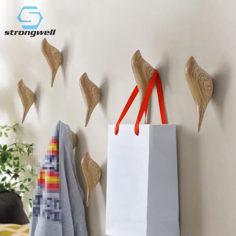 Stongwell Nordic 3D Vogel Enkele Haak Houder Dier Kapstok Badkamer Opslag Thuis Slaapkamer Muur Opknoping Decoratie Craft