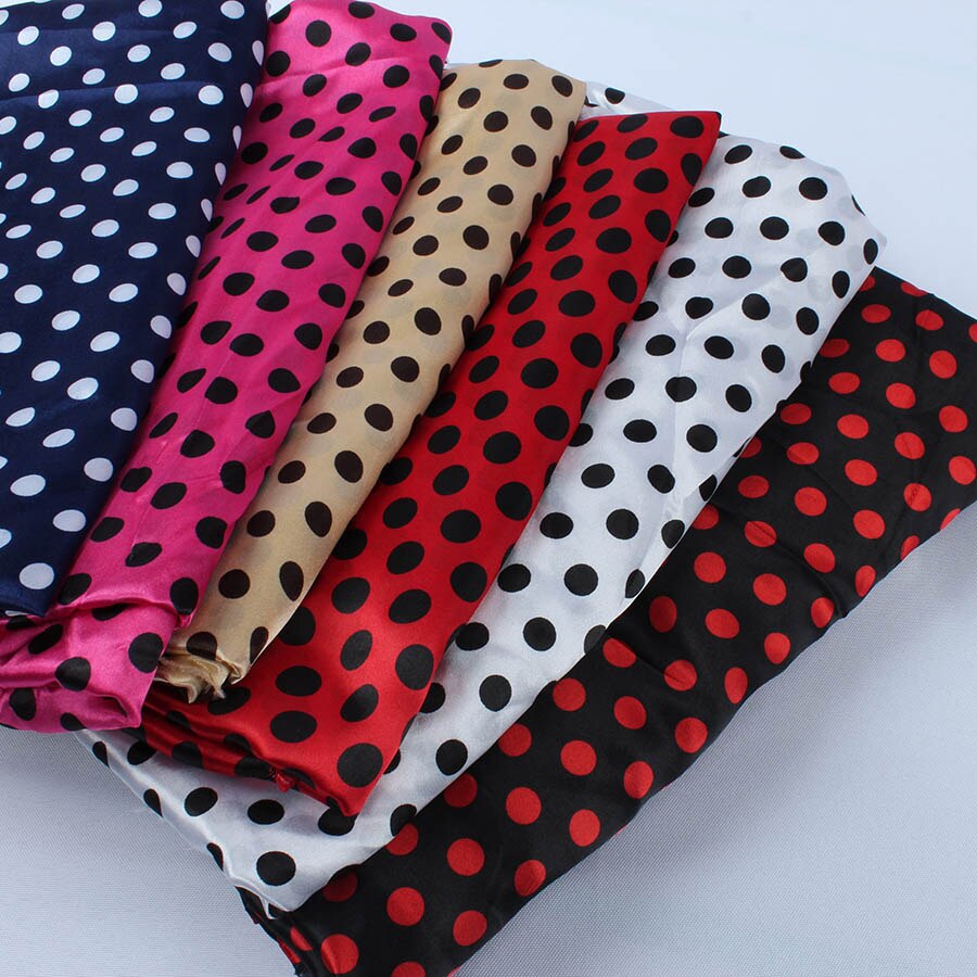 10mm polka dot printed Satin fabric Dress Linings Making 150cm wide by meter