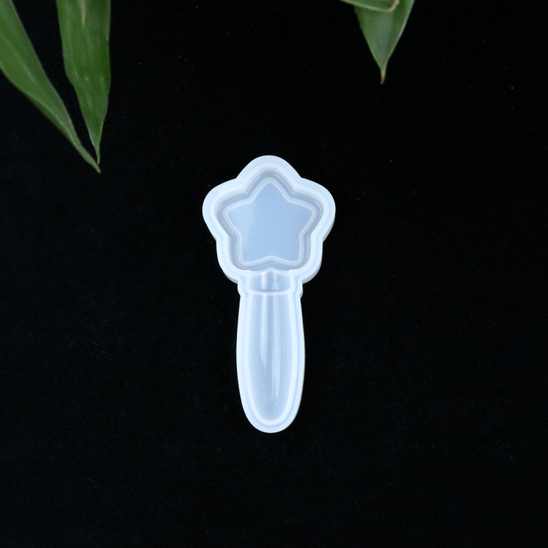 DIY Crystal Epoxy Different Shapes Small Magic Fairy Mirror Silicone Mold Handmade Table Set Toy Magic Wand: star mold