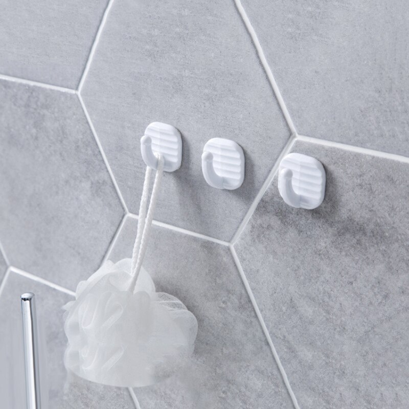 Plastic non-hole hook bathroom towel hook seamless strong kitchen hook metal storage rack strong paste hook single pack TSLM1