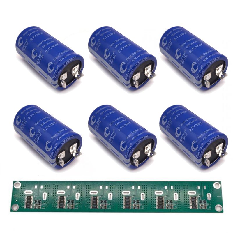 Super condensador de faradio, 2,85 V, 700F, alta frecuencia, baja ESR, pies planos,: 360F
