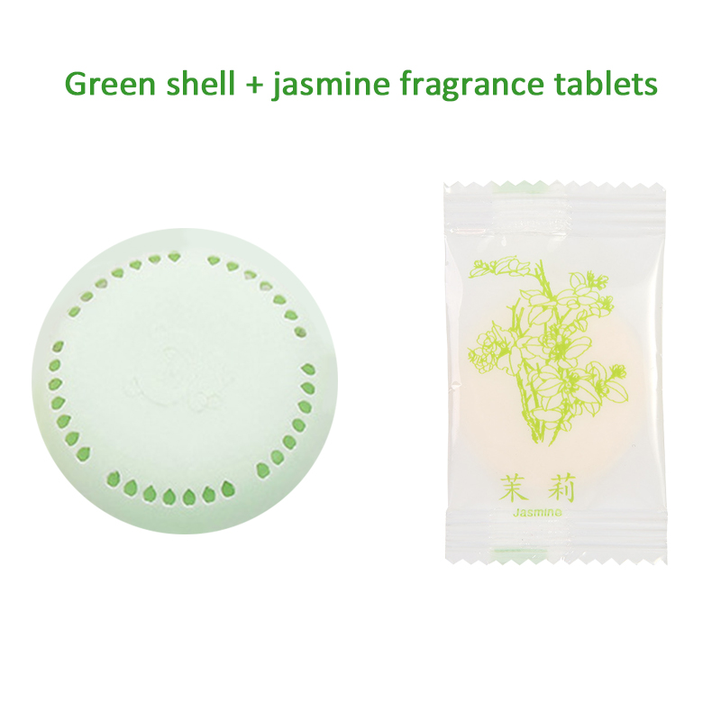 Luftfräschare för hemmabruk toalett aromaterapi doft varaktig deodorant rund fast fräschare för sovrum garderob biltillbehör: Grön