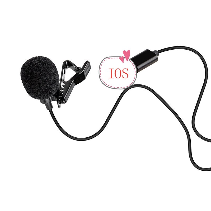 External Clip-on Lapel Lavalier Lightning Microphone for iPhone 11 Pro XS XR Max SE2 /7/8 Plus iPad 4/3/2 iPad Pro iPad Air2