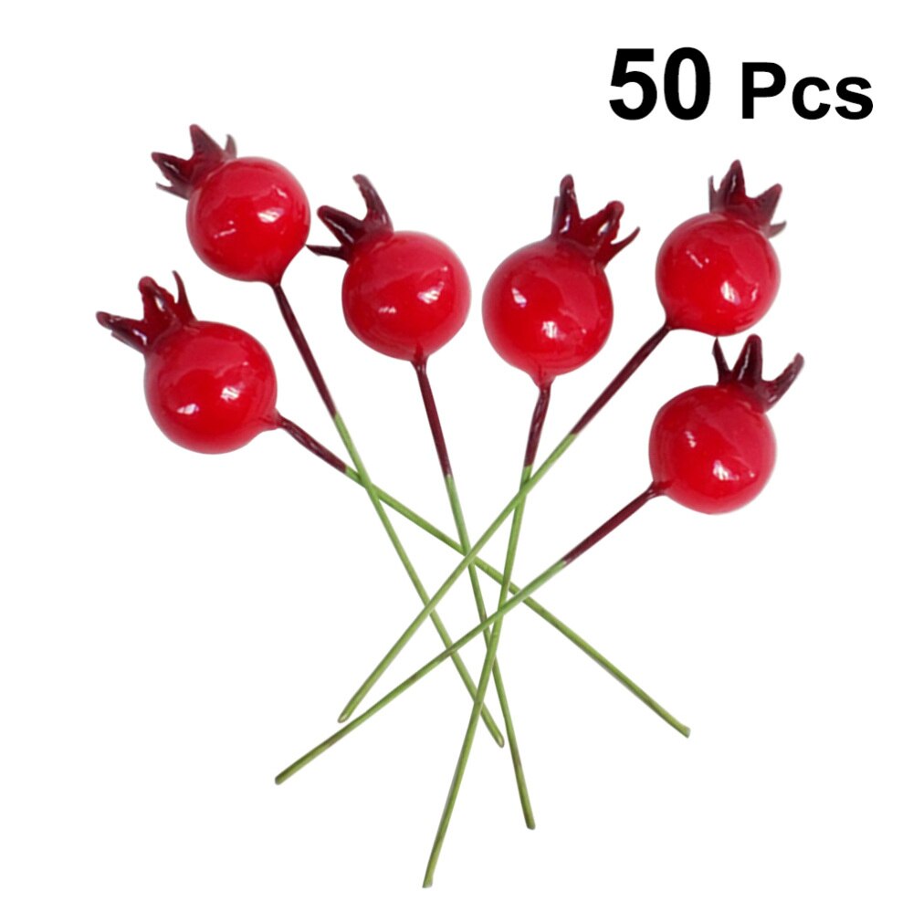50Pcs Simulatie Granaatappel Kunstmatige Granaatappel Woondecoratie Ornamenten Fruit Model