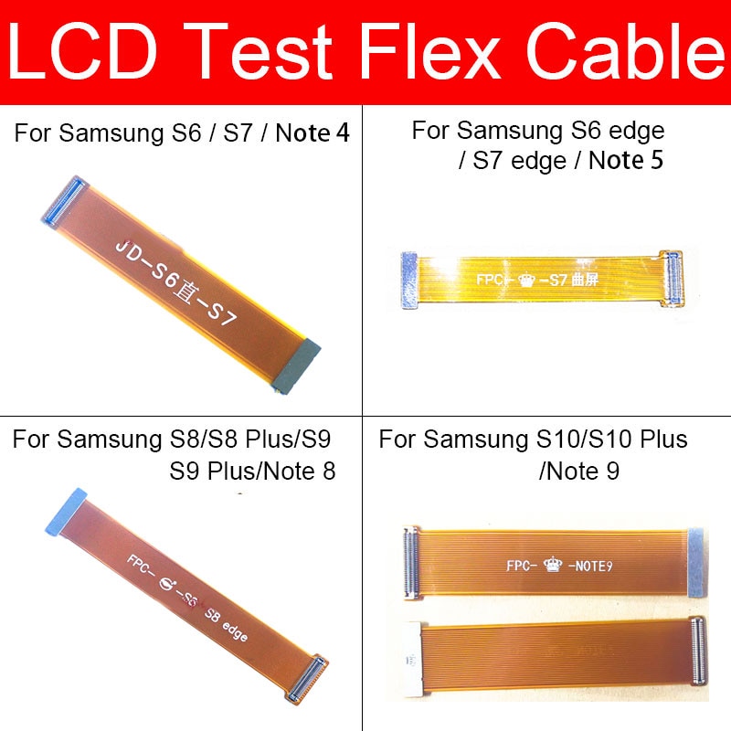 Pantalla LCD extensión de pantalla táctil Cable flexible para Samsung S8 S8 + S10 S10 + Note 8 9 S7 S6 Edge S7 Edge LCD Tester extender prueba