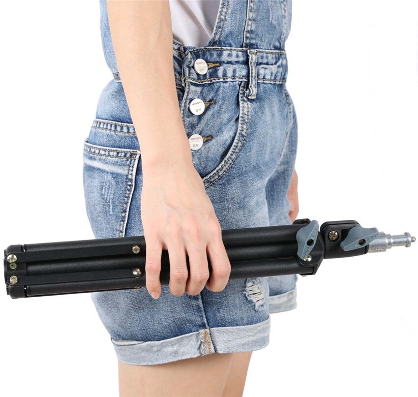 Mini treppiede in metallo leggero da 75cm/29,52 pollici da tavolo con vite da 1/4 &quot;per Studio fotografico, carico massimo 2kg/4,4 libbre