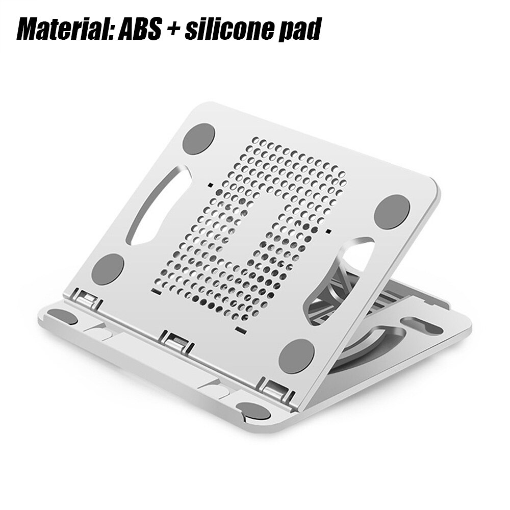 Verstellbarer, faltbarer laptopständer, universeller tragbarer desktop-notebook-halter, rutschfeste tablet-halterung, zubehör für macbooks: Weiß