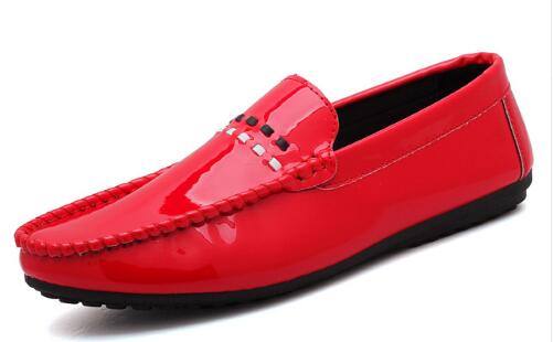 Tosjc man letvægts loafer fritidssko hvid farve slip-on blødt læder åndbart kørefodtøj til man 001: Blå / 39