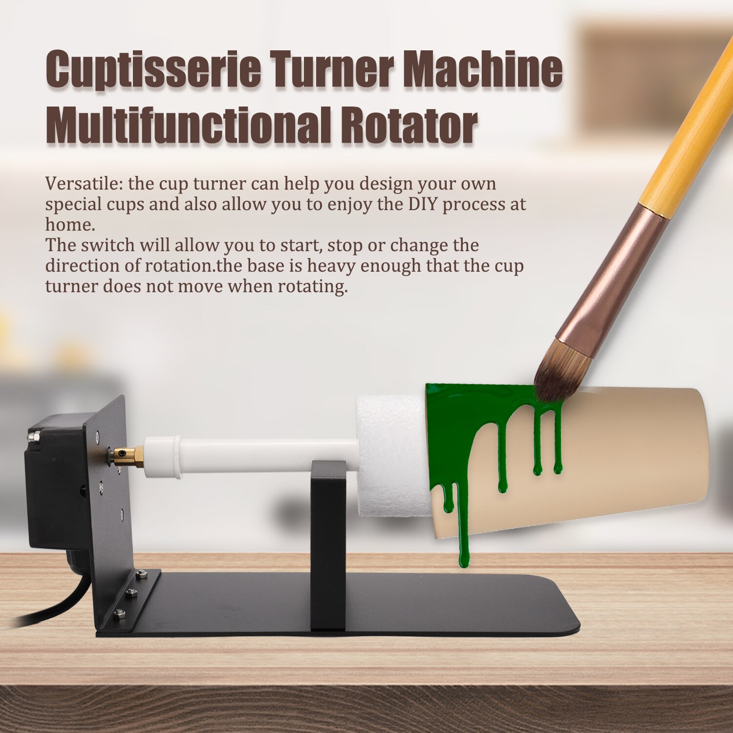 Aluminum Cup Turner Cuptisserie Turner Machine Multifunctional Rotator with Rotisserie Motor DIY Cup Tool