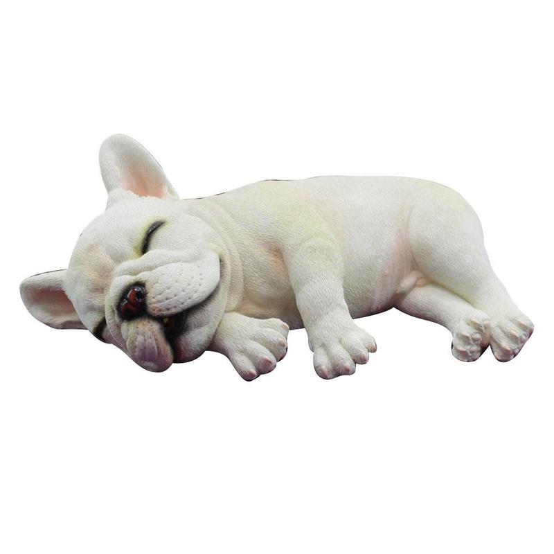 Fransk bulldog simulering sød hund harpiks legetøj stue desktop have dekoration: D