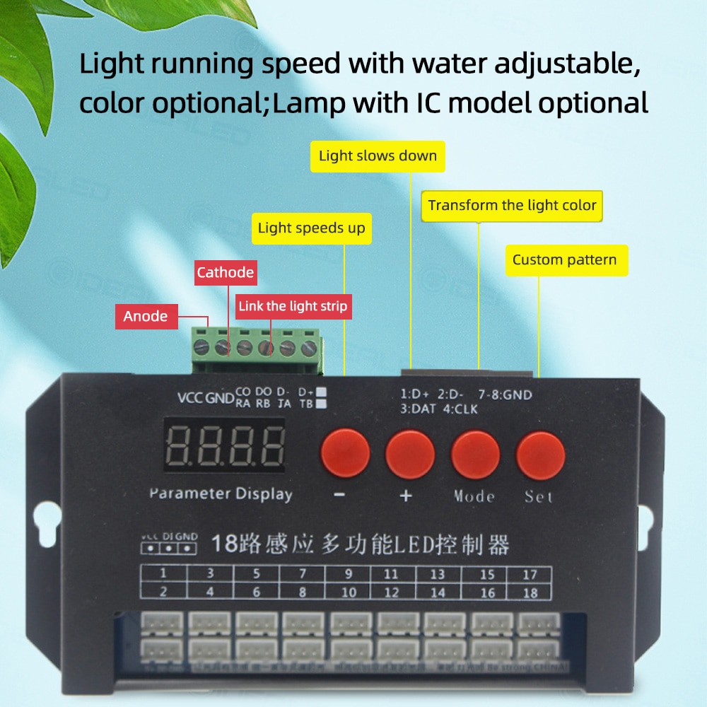 Led ladder Controller 12V Power Dual Motion Sensor Stair Light Stairway Sense Step for Led strip Lights IC WS2812B WS2811 1903