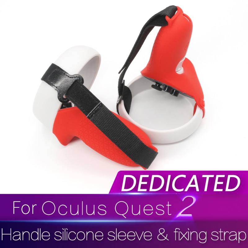 2in1 Kit Silicone Cover Knuckle Strap For FB Oculus Quest 2 VR Touch Controller Protective Case Handle Grip Accessories