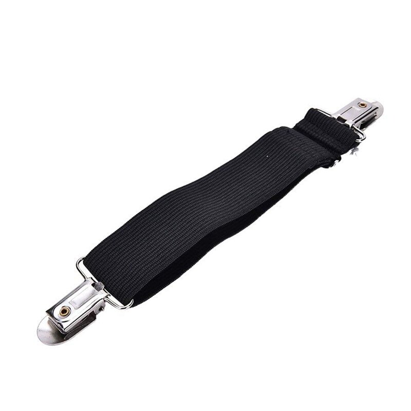 Sheet Straps Adjustable Bed Corner Holder Elastic Straps Fasteners Clips Grippers Mattress Cover Sheet Bed Suspenders, Black, Pa