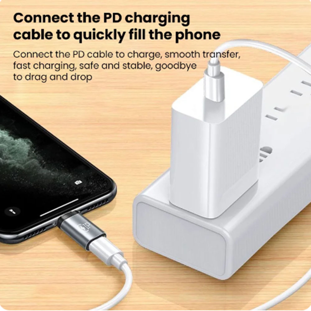 Câble Lightning femelle vers USB C mâle 20W, adaptateur de charge rapide, convertisseur, adaptateur de chargeur de téléphone de Type C