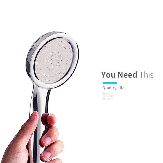 Zhang Ji Patented Efficient High Pressure Shower Head Water Saving Massage Nozzle Rainfall Bathroom Handheld Shower Head: Blue