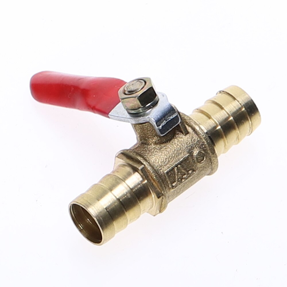 6mm-12mm slange modhager inline messing vand olie luft gas brændstof linje afspærring kugleventil rørfittings