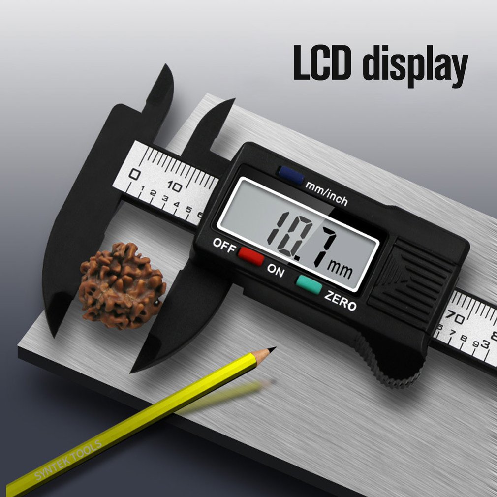 Regla de herramienta de Calibre Vernier Digital LCD electrónica de precisión de 0-100mm, herramientas de medición, Calibre Vernier