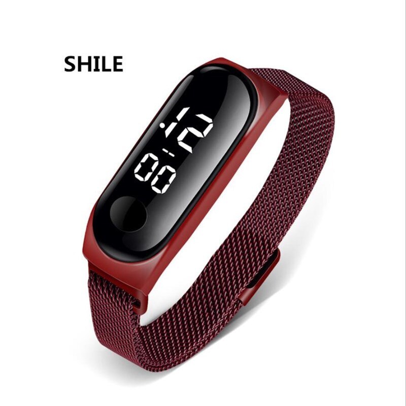 Topmerk dames luxe horloges dameshorloge rechthoekig quartz polshorloge luxe voor dames horloge met magnetische band: Rood